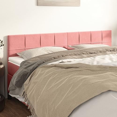 Qnhdfrt Kopfteil Samt 2er Set 80x5x78/88 cm Rosa Höhenverstellbares Bett Kopfteil mit massiven Lärchenbeinen Komfortable Rückenlehne für Schlafzimmer Wohnzimmer Qnhdfrt Kopfteil Samt 2er Set 80x5x78/88 cm Rosa Höhenverstellbares Bett Kopfteil mit massiven Lärchenbeinen Komfortable Rückenlehne für Schlafzimmer Wohnzimmer von Qnhdfrt