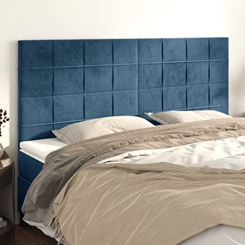 Qnhdfrt Kopfteil Samt 4er Set dunkelblau 100x5x78/88 cm höhenverstellbar mit massiven Lärchenbeinen und luxuriösem Samtbezug Modernes Design für Schlafzimmer Qnhdfrt Kopfteil Samt 4er Set dunkelblau 100x5x78/88 cm höhenverstellbar mit massiven Lärchenbeinen und luxuriösem Samtbezug Modernes Design für Schlafzimmer von Qnhdfrt