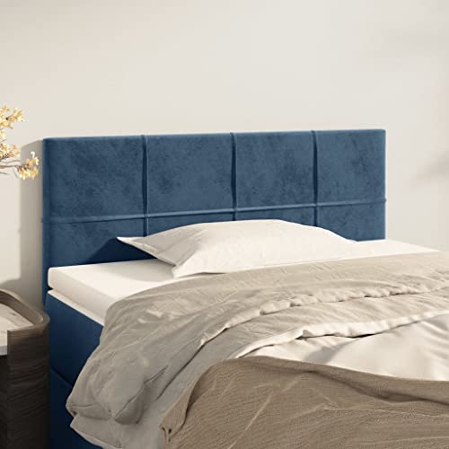 Qnhdfrt Kopfteil Samt Dunkelblau 90x5x78/88 cm Höhenverstellbar mit Massivholzbeinen Rückenlehne für Bett Modernes Design Bequemes Wandpolster für Schlafzimmer und Gästezimmer von Qnhdfrt