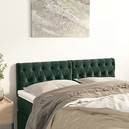 Qnhdfrt Kopfteil Samt Dunkelgrün 2er Set 80x7x78/88 cm Höhenverstellbares Bett Kopfteil Lärchenholz Beine Modernes Wandpolster für Schlafzimmer und Gästezimmer Qnhdfrt Kopfteil Samt Dunkelgrün 2er Set 80x7x78/88 cm Höhenverstellbares Bett Kopfteil Lärchenholz Beine Modernes Wandpolster für Schlafzimmer und Gästezimmer von Qnhdfrt