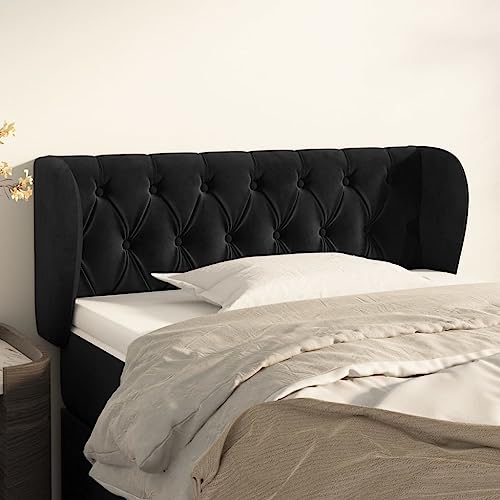 Qnhdfrt Kopfteil Samt Schwarz mit Ohren 93x23x78/88 cm Höhenverstellbar Bequeme Rückenlehne für Bett Modernes Design für Schlafzimmer und Jugendzimmer Qnhdfrt Kopfteil Samt Schwarz mit Ohren 93x23x78/88 cm Höhenverstellbar Bequeme Rückenlehne für Bett Modernes Design für Schlafzimmer und Jugendzimmer von Qnhdfrt
