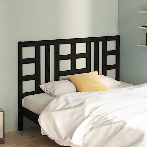 Qnhdfrt Kopfteil Schwarz 126x4x100 cm aus Massivholz Kiefer Modernes Design Robustes Bettgestalt Kopfteil Bett for Schlafzimmer und Gästezimmer Qnhdfrt Kopfteil Schwarz 126x4x100 cm aus Massivholz Kiefer Modernes Design Robustes Bettgestalt Kopfteil Bett for Schlafzimmer und Gästezimmer von Qnhdfrt