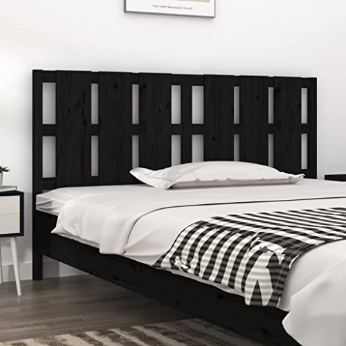 Qnhdfrt Kopfteil Schwarz aus massiver Kiefer 165,5x4x100 cm Modernes Bett Kopfteil Holz mit rustikalem Charme und Rückenlehne für Schlaf und Gästezimmer Qnhdfrt Kopfteil Schwarz aus massiver Kiefer 165,5x4x100 cm Modernes Bett Kopfteil Holz mit rustikalem Charme und Rückenlehne für Schlaf und Gästezimmer von Qnhdfrt