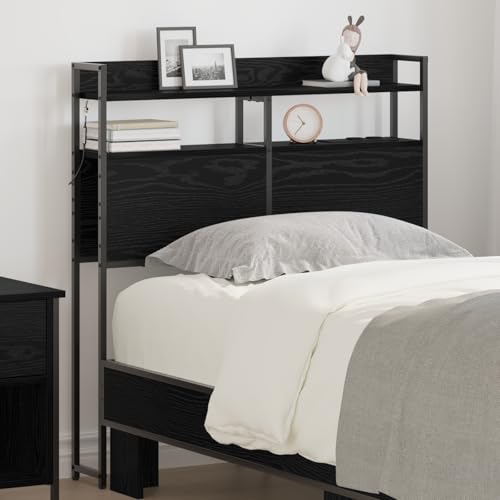 Qnhdfrt Kopfteil Schwarze Eiche 80 cm mit LED Beleuchtung Stauraum und USB C Steckdosen Modernes Design Robuster Holzwerkstoff für modernes Schlafzimmer oder Jugendzimmer Qnhdfrt Kopfteil Schwarze Eiche 80 cm mit LED Beleuchtung Stauraum und USB C Steckdosen Modernes Design Robuster Holzwerkstoff für modernes Schlafzimmer oder Jugendzimmer von Qnhdfrt
