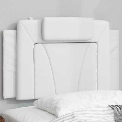 Qnhdfrt Kopfteil Viana Weiß 80 cm Kunstleder Moderner Bed Headboard mit Schaumstoffpolsterung Einfache Befestigung Bequeme Rückenlehne for Bett 80 cm Breit von Qnhdfrt