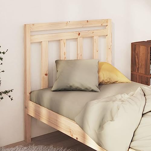Qnhdfrt Kopfteil aus massivem Kiefernholz 81 x 4 x 100 cm Modernes unbehandeltes Design passend zu Eigenem Bettrahmen Rustikaler Look für Schlafzimmer von Qnhdfrt