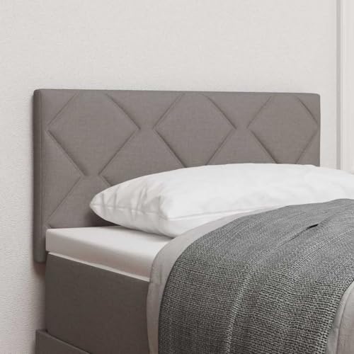 Qnhdfrt Kopfteil für Bett Taupe 80 x 7 x 78 cm Modernes Geometrisches Design aus Stoff Bequeme Rückenlehne Wandmontage Schlafzimmer dekor von Qnhdfrt