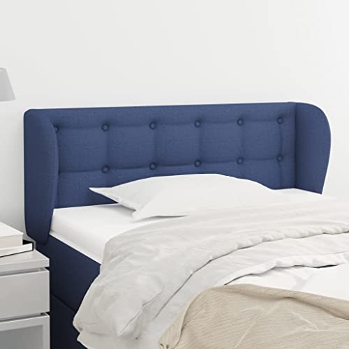 Qnhdfrt Kopfteil mit Ohren 83x78/88 cm Blau Stoff Lärchenholz Höhenverstellbar Bequeme Rückenlehne für Schlafzimmer und Gästezimmer Qnhdfrt Kopfteil mit Ohren 83x78/88 cm Blau Stoff Lärchenholz Höhenverstellbar Bequeme Rückenlehne für Schlafzimmer und Gästezimmer von Qnhdfrt
