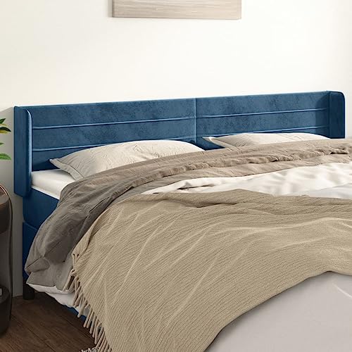 Qnhdfrt Kopfteil mit Ohren Dunkelblau 163x16x78/88 cm Samt Holzrahmen Höhenverstellbar Bequeme Rückenlehne Modernes Bett-Kopfteil für Schlafzimmer Doppelbett Qnhdfrt Kopfteil mit Ohren Dunkelblau 163x16x78/88 cm Samt Holzrahmen Höhenverstellbar Bequeme Rückenlehne Modernes Bett-Kopfteil für Schlafzimmer Doppelbett von Qnhdfrt