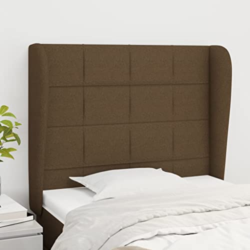 Qnhdfrt Kopfteil mit Ohren Dunkelbraun 103x23x118/128 cm Stoff Lärchenholz Höhenverstellbar Modernes Schlafzimmer Design Robustes Bett Rückenlehne für Einzel- oder Doppelbett Qnhdfrt Kopfteil mit Ohren Dunkelbraun 103x23x118/128 cm Stoff Lärchenholz Höhenverstellbar Modernes Schlafzimmer Design Robustes Bett Rückenlehne für Einzel- oder Doppelbett von Qnhdfrt