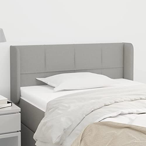 Qnhdfrt Kopfteil mit Ohren Hellgrau 103x16x78/88 cm strapazierfähiger Stoff massives Lärchenholz höhenverstellbar Kopfteil Bett für Schlafzimmer Wohnung Gästezimmer Qnhdfrt Kopfteil mit Ohren Hellgrau 103x16x78/88 cm strapazierfähiger Stoff massives Lärchenholz höhenverstellbar Kopfteil Bett für Schlafzimmer Wohnung Gästezimmer von Qnhdfrt