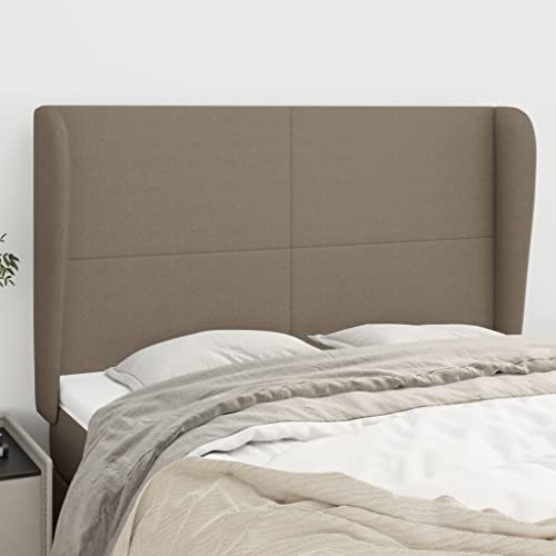 Qnhdfrt Kopfteil mit Ohren Taupe 147x23x118/128 cm aus robustem Stoff und massivem Lärchenholz Höhenverstellbar Bequeme Rückenlehne Modernes Design für Schlafzimmer und Gästezimmer Qnhdfrt Kopfteil mit Ohren Taupe 147x23x118/128 cm aus robustem Stoff und massivem Lärchenholz Höhenverstellbar Bequeme Rückenlehne Modernes Design für Schlafzimmer und Gästezimmer von Qnhdfrt