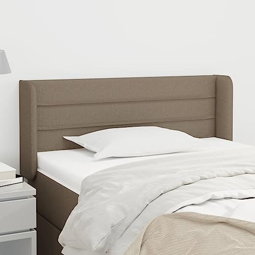 Qnhdfrt Kopfteil mit Ohren Taupe 83x16x78/88 cm Bettkopfteil aus robustem Stoff massiver Lärche höhenverstellbar Modernes Design für Schlafzimmer und Gästezimmer von Qnhdfrt