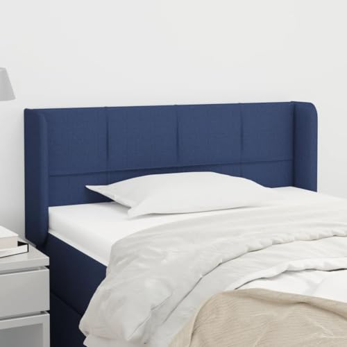 Qnhdfrt Kopfteil mit Ohren in Blau 93x16 cm Höhenverstellbar aus strapazierfähigem Stoff und massiver Lärche Modernes Design & Bequeme Rückenlehne für Schlafzimmer Qnhdfrt Kopfteil mit Ohren in Blau 93x16 cm Höhenverstellbar aus strapazierfähigem Stoff und massiver Lärche Modernes Design & Bequeme Rückenlehne für Schlafzimmer von Qnhdfrt