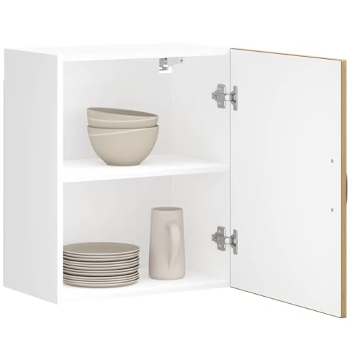 Qnhdfrt Küchen Hängeschrank Artisan-Eiche Holzwerkstoff 50x31x60cm mit Glastüren Platzsparend Robust für Optimierte Lagerung von Qnhdfrt