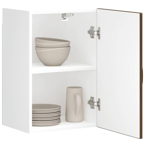 Qnhdfrt Küchen Hängeschrank Braun Eichen-Optik aus Holzwerkstoff 40x31x60cm mit Regalböden Robust Langlebig für Küchenregal Vorratsschrank von Qnhdfrt