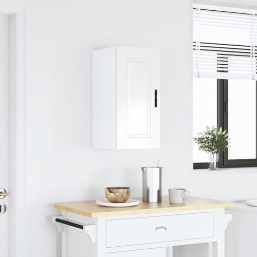Qnhdfrt Küchen-Hängeschrank Porto Hochglanz-Weiß Holzwerkstoff Wandschrank 30x31x60cm mit Viel Stauraum Robust für Küche Wohnzimmer Flur von Qnhdfrt