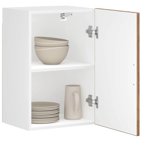 Qnhdfrt Küchenschrank Hängend Altholz-Optik Holzwerkstoff Wandschrank 40x31x60cm Küchenregal mit Stauraum für Küche Wohnzimmer Bad von Qnhdfrt