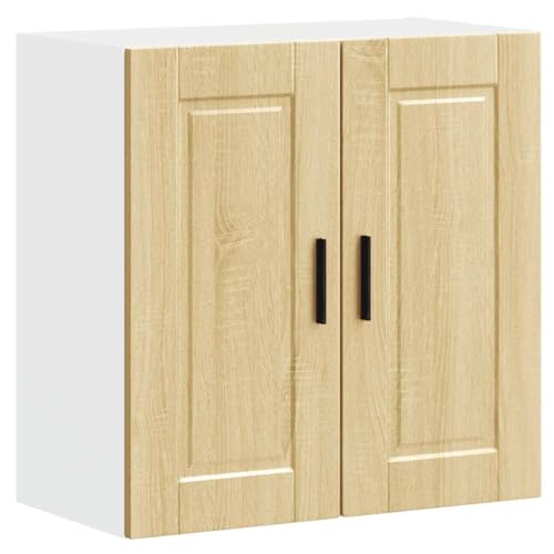 Qnhdfrt Küchenschrank Hängeschrank aus Holzwerkstoff in Sonoma-Eiche 60x31x60cm Robust Langlebig mit Großem Stauraum für Küche Wohnzimmer Schlafzimmer und Flur von Qnhdfrt