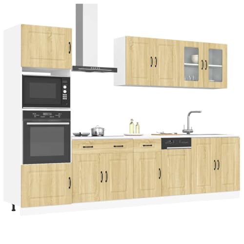 Qnhdfrt Küchenschrank-Set 7-TLG Kalmar Sonoma-Eiche Holzwerkstoff Hängeschrank Unterschrank Hochschrank mit viel Stauraum für Küche Qnhdfrt Küchenschrank-Set 7-TLG Kalmar Sonoma-Eiche Holzwerkstoff Hängeschrank Unterschrank Hochschrank mit viel Stauraum für Küche von Qnhdfrt
