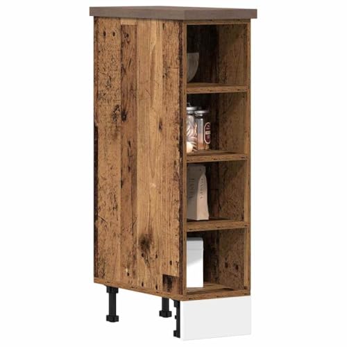 Qnhdfrt Küchenschrank Unterschrank Altholz-Optik 20x44,5x81,5 cm Holzwerkstoff mit verstellbaren Füßen für Küchenaufbewahrung Geschirr Töpfe von Qnhdfrt