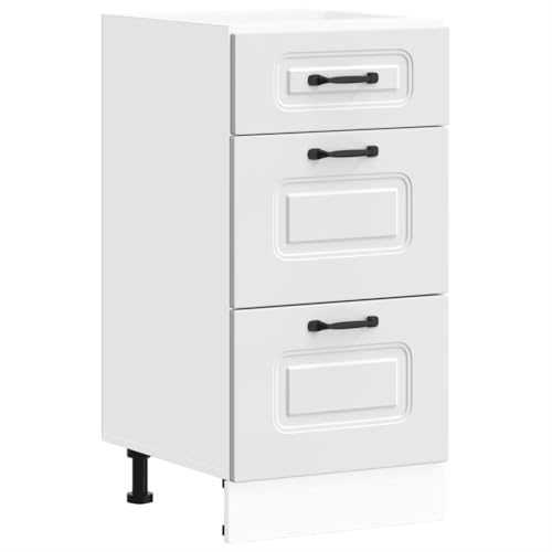 Qnhdfrt Küchenschrank Unterschrank Kalmar Weiß Holzwerkstoff 40x46x81.5 cm mit verstellbaren Füßen für Küchenorganisation und Stauraum von Qnhdfrt