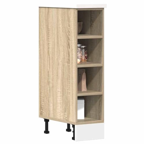Qnhdfrt Küchenschrank Unterschrank in Sonoma-Eiche 20x44,5x81,5 cm aus robustem Holzwerkstoff mit verstellbaren Füßen großem Stauraum für Küchenorganisation von Qnhdfrt