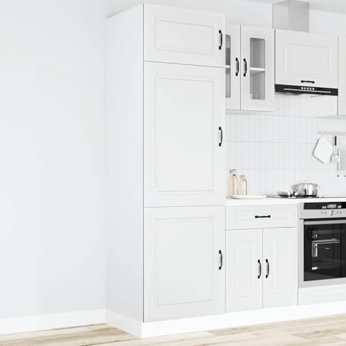 Qnhdfrt Küchenschrank Weiß Holzwerkstoff 60x57x207 cm Kalmar Mit Verstellbaren Füßen Stauraum Optimierer für Küche von Qnhdfrt