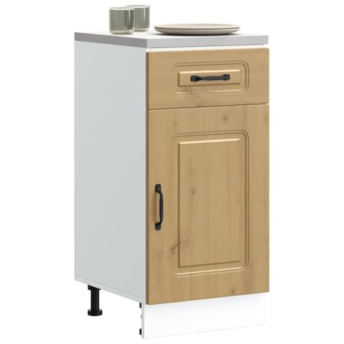 Qnhdfrt Küchenunterschrank Artisan-Eiche Holzwerkstoff 40x46x81,5 cm Stauraum Küchenschrank mit Verstellbaren Füßen für Kücheneinrichtung von Qnhdfrt