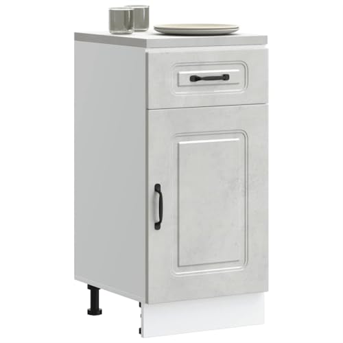 Qnhdfrt Küchenunterschrank Betongrau Holzwerkstoff 40x46x81.5 cm mit Schublade Stauraum Langlebig Küchenschrank Unterschrank für Kücheneinrichtung von Qnhdfrt
