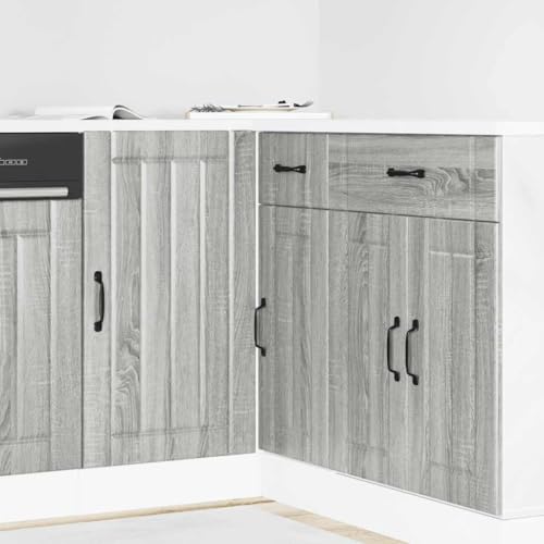 Qnhdfrt Küchenunterschrank Grau Sonoma Holzwerkstoff 86x46x81.5 cm Großzügiger Stauraum für Küche mit Verstellbaren Füßen Stabiles Aufbewahrungsmöbel von Qnhdfrt