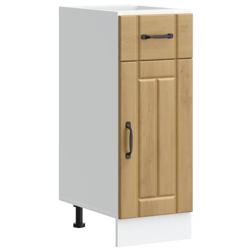 Qnhdfrt Küchenunterschrank Lucca Artisan-Eiche Holzwerkstoff 30x46x81.5 cm Schmal mit Verstellbaren Füßen für e Küchenlagerung Robust und Langlebig von Qnhdfrt