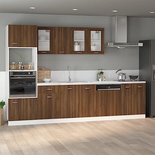 Qnhdfrt Küchenunterschrank Lyon Braun Eichen-Optik Holzwerkstoff 60x46x81,5 cm Stauraum Küchenschrank für Küche von Qnhdfrt