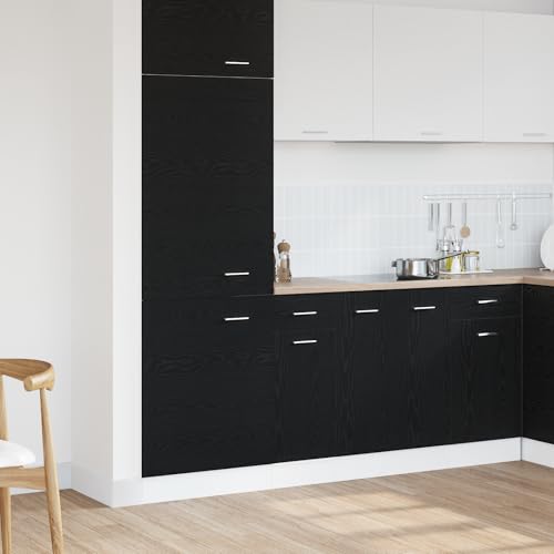 Qnhdfrt Küchenunterschrank mit schwarzem Eichen-Dekor 30x46x81,5 cm Holzwerkstoff Schubladenschrank für Küche Aufbewahrung Modernes Design von Qnhdfrt