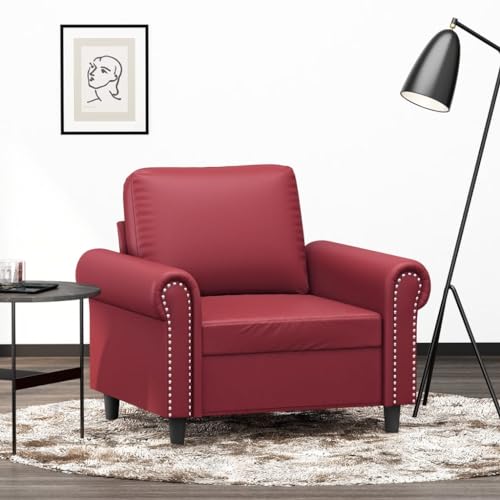 Qnhdfrt Kunstleder Sessel Weinrot 60 cm Sitzbreite Bequem mit Metallgestell für Wohnzimmer Balkon Lesen Entspannen Moderner Relaxsessel Qnhdfrt Kunstleder Sessel Weinrot 60 cm Sitzbreite Bequem mit Metallgestell für Wohnzimmer Balkon Lesen Entspannen Moderner Relaxsessel von Qnhdfrt