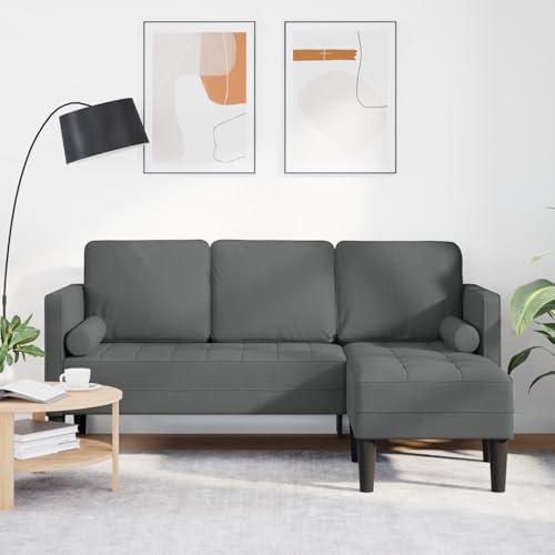 Qnhdfrt L-Form Ecksofa 3-Sitzer Dunkelgrau 160 cm Stoff Couch Modernes Design Robust mit Massivholz Rahmen für Platzoptimierung im Wohnzimmer Qnhdfrt L-Form Ecksofa 3-Sitzer Dunkelgrau 160 cm Stoff Couch Modernes Design Robust mit Massivholz Rahmen für Platzoptimierung im Wohnzimmer von Qnhdfrt