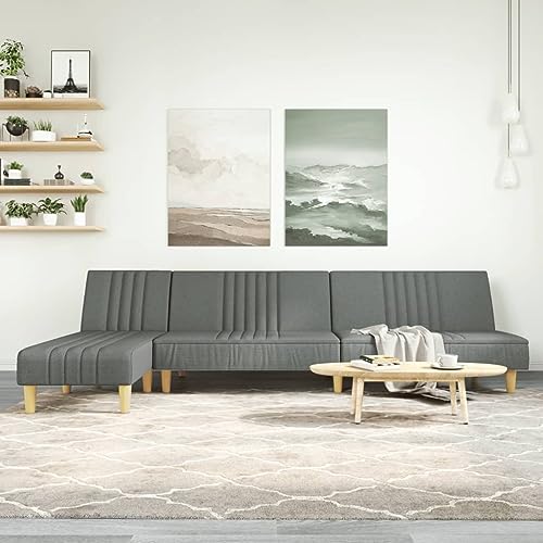 Qnhdfrt L-Form Schlafsofa Dunkelgrau Stoff 255x140x70 cm Mit Schlaffunktion Ausziehbares Gästebett Ecksofa für Wohnzimmer Balkon und Kleine Räume Robustes Design Qnhdfrt L-Form Schlafsofa Dunkelgrau Stoff 255x140x70 cm Mit Schlaffunktion Ausziehbares Gästebett Ecksofa für Wohnzimmer Balkon und Kleine Räume Robustes Design von Qnhdfrt