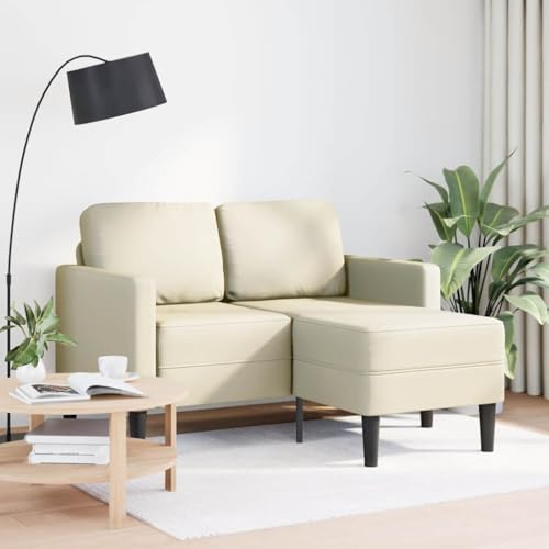 Qnhdfrt L-Form Schlafsofa Ecksofa mit Chaiselongue Creme 125 cm Kunstleder, Platzsparendes 2-Sitzer Sofa für Wohnzimmer oder Balkon mit robuster Konstruktion und hohem Komfort Qnhdfrt L-Form Schlafsofa Ecksofa mit Chaiselongue Creme 125 cm Kunstleder, Platzsparendes 2-Sitzer Sofa für Wohnzimmer oder Balkon mit robuster Konstruktion und hohem Komfort von Qnhdfrt