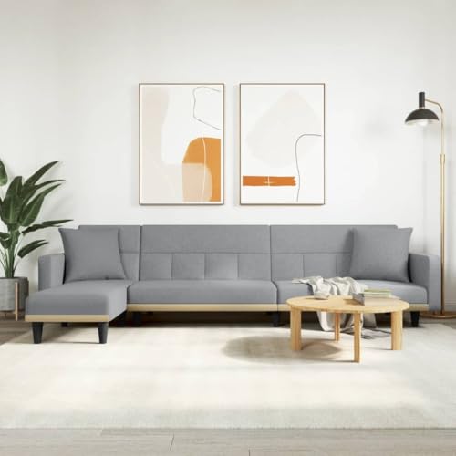 Qnhdfrt L-Form Schlafsofa Hellgrau 275x140x70 cm Ecksofa mit Chaiselongue und Schlaffunktion, 3-Fach verstellbar für Sitzen Entspannen Schlafen, Stoffbezug Wohnzimmer Möbel Qnhdfrt L-Form Schlafsofa Hellgrau 275x140x70 cm Ecksofa mit Chaiselongue und Schlaffunktion, 3-Fach verstellbar für Sitzen Entspannen Schlafen, Stoffbezug Wohnzimmer Möbel von Qnhdfrt