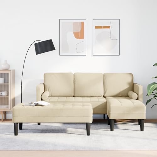 Qnhdfrt L-Form Sofa Set 2-teilig in Creme mit Kissen, Modernes Ecksofa für Wohnzimmer, Modulares Design mit hohem Sitzkomfort Qnhdfrt L-Form Sofa Set 2-teilig in Creme mit Kissen, Modernes Ecksofa für Wohnzimmer, Modulares Design mit hohem Sitzkomfort von Qnhdfrt