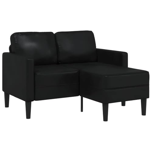 Qnhdfrt L-förmiges 2-Sitzer Sofa mit Chaiselongue Schwarz Kunstleder 125 cm Platzsparendes Design für kleine Wohnzimmer Komfortable Polsterung und robuster Rahmen Qnhdfrt L-förmiges 2-Sitzer Sofa mit Chaiselongue Schwarz Kunstleder 125 cm Platzsparendes Design für kleine Wohnzimmer Komfortable Polsterung und robuster Rahmen von Qnhdfrt