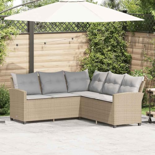 Qnhdfrt L förmiges Couchsofa Gartenmöbel Set aus PE Rattan mit Kissen 184 x 184 cm Bequeme Sitzgruppe Outdoor für Terrasse Balkon und Garten Qnhdfrt L förmiges Couchsofa Gartenmöbel Set aus PE Rattan mit Kissen 184 x 184 cm Bequeme Sitzgruppe Outdoor für Terrasse Balkon und Garten von Qnhdfrt
