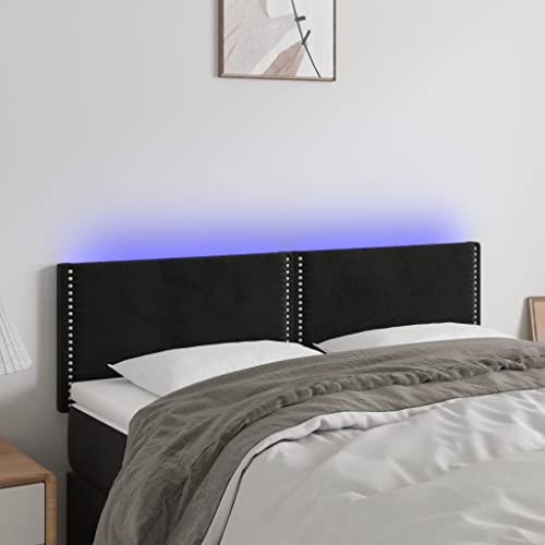 Qnhdfrt LED Bettkopfteil Schwarz 144x5x88 cm Samt Höhenverstellbar Zuschneidbares RGB Licht Kopfteil für Bett mit Wandpolster Komfort Rückenlehne Modernes Design für Schlafzimmer Qnhdfrt LED Bettkopfteil Schwarz 144x5x88 cm Samt Höhenverstellbar Zuschneidbares RGB Licht Kopfteil für Bett mit Wandpolster Komfort Rückenlehne Modernes Design für Schlafzimmer von Qnhdfrt