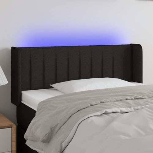 Qnhdfrt LED Bettkopfteil Schwarz 93x16x78/88 cm Stoff Höhenverstellbar Rückenlehne mit Farbwechsel Beleuchtung Modernes Design für Schlafzimmer Jugendzimmer Qnhdfrt LED Bettkopfteil Schwarz 93x16x78/88 cm Stoff Höhenverstellbar Rückenlehne mit Farbwechsel Beleuchtung Modernes Design für Schlafzimmer Jugendzimmer von Qnhdfrt