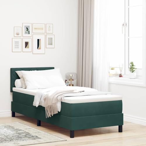 Qnhdfrt LED Boxspringbett mit Matratze 80x200 cm Dunkelgrünes Samt Daybed mit Taschenfederkern für Schlafzimmer Modernes Design & Premium Komfort Qnhdfrt LED Boxspringbett mit Matratze 80x200 cm Dunkelgrünes Samt Daybed mit Taschenfederkern für Schlafzimmer Modernes Design & Premium Komfort von Qnhdfrt