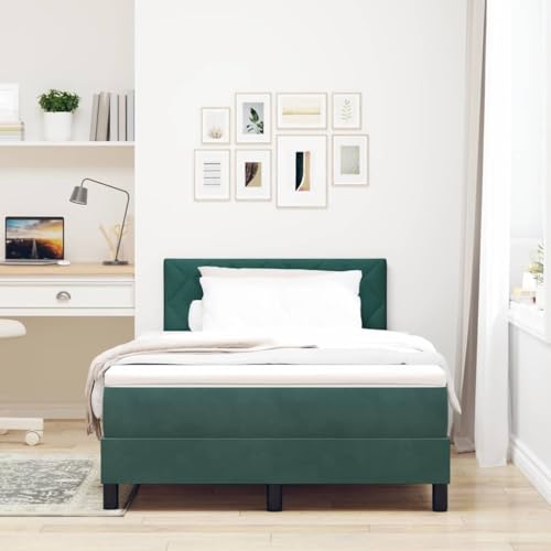 Qnhdfrt LED Boxspringbett mit Matratze Dunkelgrün 120x200 cm Samt Taschenfederkern Individuelle Unterstützung Atmungsaktiver Schaum Mittelharte Haltbarkeit für Schlafzimmer Qnhdfrt LED Boxspringbett mit Matratze Dunkelgrün 120x200 cm Samt Taschenfederkern Individuelle Unterstützung Atmungsaktiver Schaum Mittelharte Haltbarkeit für Schlafzimmer von Qnhdfrt