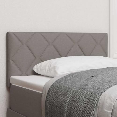 Qnhdfrt LED Kopfteil 100 cm Taupe Diamantblock-Muster aus Stoff mit integriertem USB-Anschluss Modernes Schlafzimmer Rückenlehne für Doppelbett gepolstertes Wandkissen komfortabel für 2 Personen von Qnhdfrt
