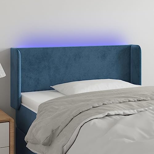 Qnhdfrt LED Kopfteil 103x78 cm Dunkelblau Samt Höhenverstellbar mit Bunter Beleuchtung Modernes Design und Bequeme Rückenlehne für Schlafzimmer Doppelbett und Jugendzimmer Qnhdfrt LED Kopfteil 103x78 cm Dunkelblau Samt Höhenverstellbar mit Bunter Beleuchtung Modernes Design und Bequeme Rückenlehne für Schlafzimmer Doppelbett und Jugendzimmer von Qnhdfrt
