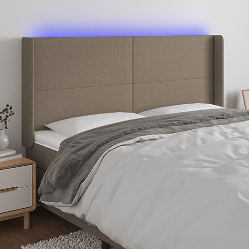 Qnhdfrt LED Kopfteil 183 cm Taupe mit bunten LEDs höhenverstellbar aus Polyester und Lärchenholz strapazierfähiges wandkissen Bett modernes Design für Schlafzimmer Qnhdfrt LED Kopfteil 183 cm Taupe mit bunten LEDs höhenverstellbar aus Polyester und Lärchenholz strapazierfähiges wandkissen Bett modernes Design für Schlafzimmer von Qnhdfrt
