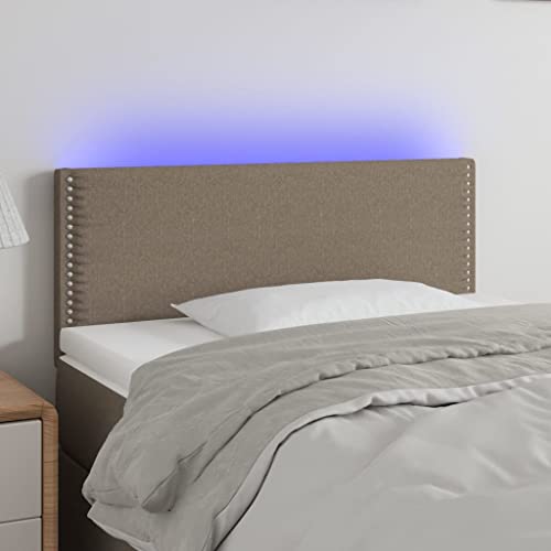 Qnhdfrt LED Kopfteil Bett Taupe 100x5x78/88 cm aus robustem Stoff mit Einstellbarer Höhe und 55 cm RGB Streifen Modernes rückenlehne Design für Schlafzimmer und Jugendzimmer Qnhdfrt LED Kopfteil Bett Taupe 100x5x78/88 cm aus robustem Stoff mit Einstellbarer Höhe und 55 cm RGB Streifen Modernes rückenlehne Design für Schlafzimmer und Jugendzimmer von Qnhdfrt
